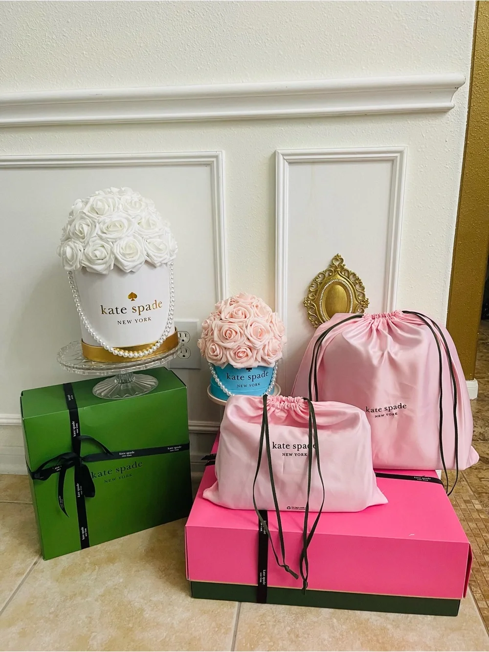 Kate Spade New York Cream Dust Bag for Medium/Large Handbags ♠️
